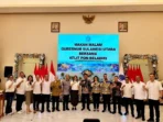 Foto bersama usai acara makan atlet PON cabang bela diri di Wisma Bumi Beringin