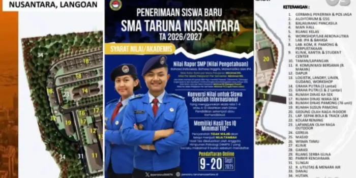 Syarat masuk SMA Taruna Langowan