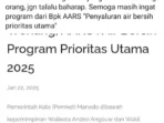 Postingan keluhan masyarakat di Grup Facebook Kawal Pemerintahan AA-RS