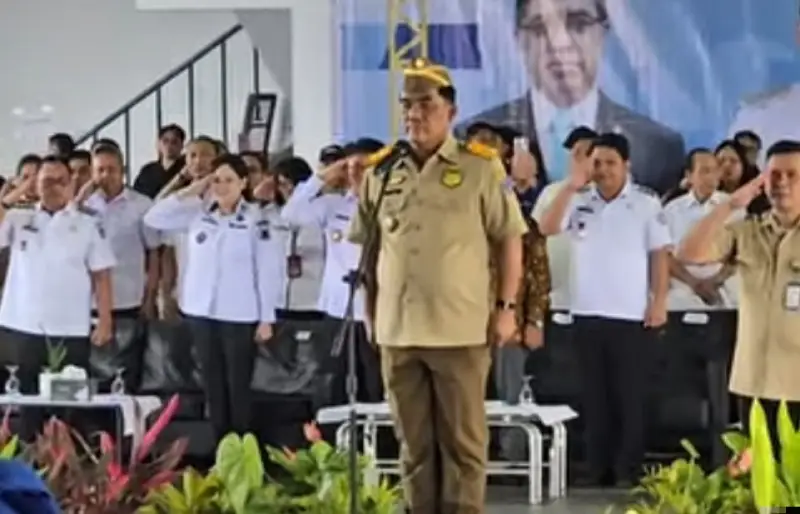 Gubernur Yulius pimpin upacara peringatan Bulan K3 Nasional 2026