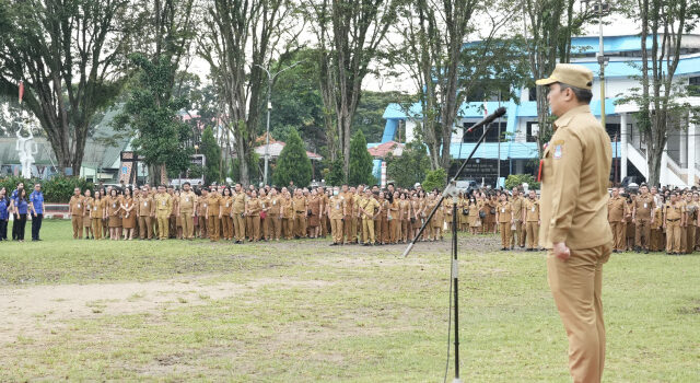 Sekda Dandel Pimpin Apel Perdana Maret 2026