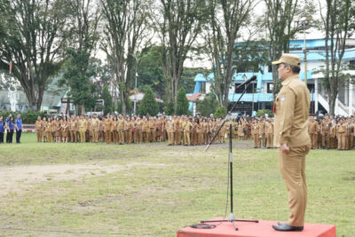 Sekda Dandel Pimpin Apel Perdana Maret 2026