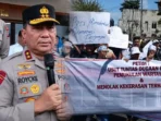 Aksi damai Wartawan di Mapolda Sulut
