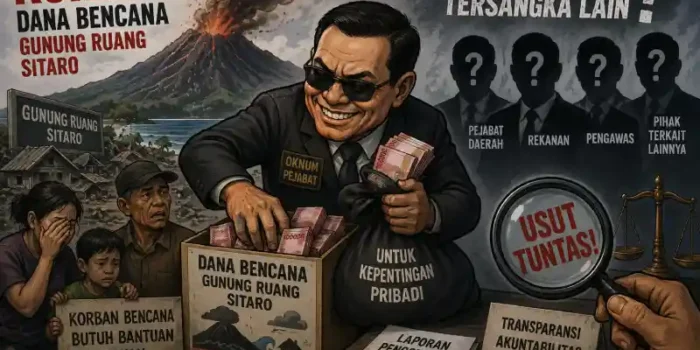 Dugaan korupsi dana bantuan bencana gunung ruang