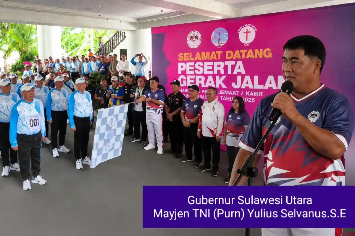 Gubernur Yulius Lepas Gerak Jalan HAPSA P/KB GMIM