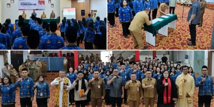 Pengukuhan CPNS ke ASN Pemkot Manado