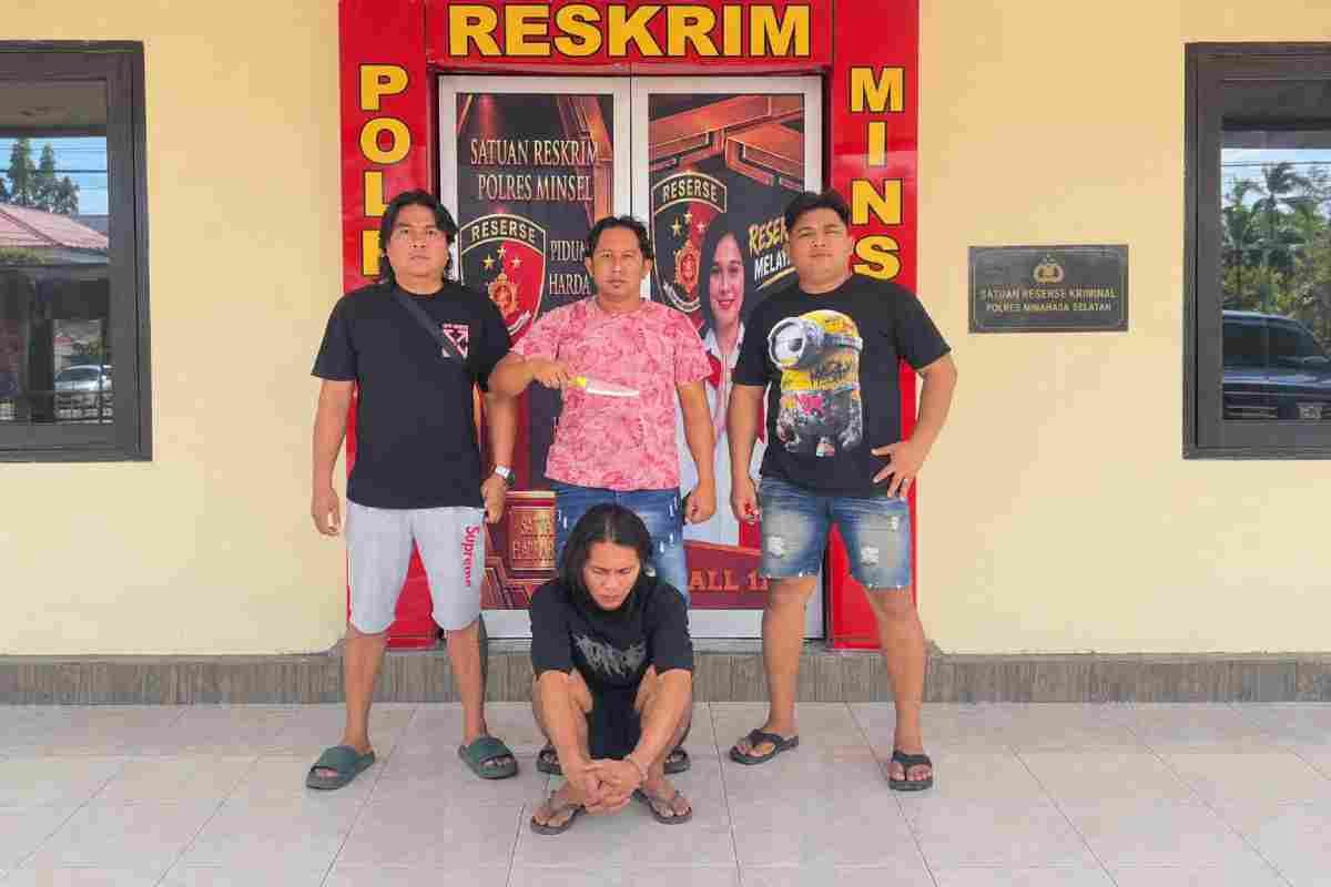 Pelaku Penikaman Diamankan di Mako Polres Minsel