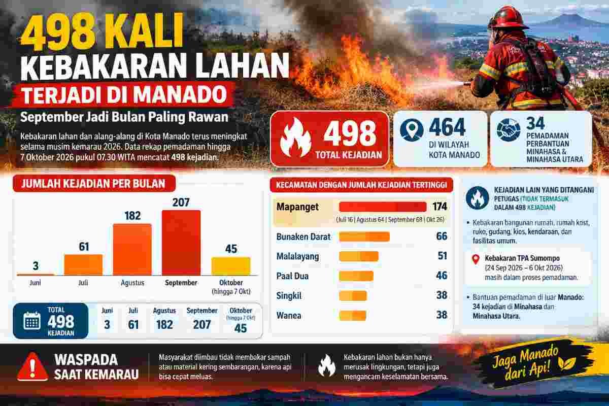Kasus kebakaran melonjak di Manado